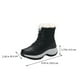 thumbnail image 2 of Botas de nieve cálidas con forro de piel sintética para mujer, zapatos con cordones antideslizantes de invierno, botines, 2 of 5