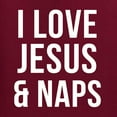 thumbnail image 6 of Wild Bobby, I Love Jesus & Naps Inspirational/Christian Unisex Graphic Hoodie Sweatshirt, Maroon, XX-Large, 6 of 6