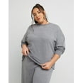 thumbnail image 5 of Hanes Originals Women's French Terry Sweatshirt (Plus Size) Black 50R PE Heather 4X, 5 of 5