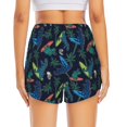 thumbnail image 2 of Lsque Dinosaur Printed Women's Running Shorts with Liner Pockets,Elastic Quick Dry Workout Athletic Gym Yoga Shorts,Womens High Waist Shorts-Small, 2 of 9