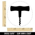 thumbnail image 2 of Wine Bottle Cork Corkscrew Self-Inking Rubber Stamp Ink Stamper - Pink Ink - Small 3/4 Inch, 2 of 7