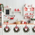 thumbnail image 5 of 4Pcs Mini Christmas Wreath for Cabinets Kitchen, Hanging Small Christmas Wreaths with Red Bows Cedar Branchs Red Berry Clusters for Kitchen Cabinet Fireplace Window Front Door Wall Decor, F*4, 5 of 6