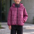 thumbnail image 5 of Xdegoge Kids Boys Hooded Puffer Jacket Lightweight Zip Up Winter Warm Coat Soft Warm Cold Weather Padded Outerwear Gray Size 14-15, 5 of 9