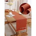 thumbnail image 1 of GHSDFBB Rustic Table Runner Boho Style, Handmade Tassels Orange Table Runner 120 Inches Long for Home Dining,Coffee,Tea,Kitchen,13x120, 1 of 6