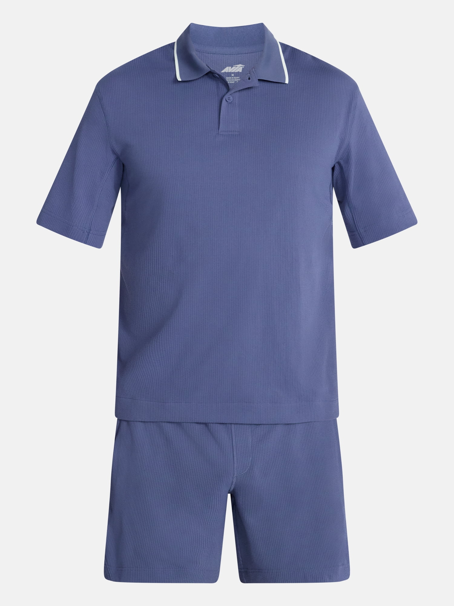 Avia Men's and Big Men's Seersucker Polo Shirt, Sizes XS-4XLT