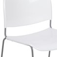 thumbnail image 4 of Flash Furniture Hercules Plastic Carry Handle Stacking Chair in White and Silver, 4 of 12