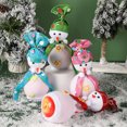 thumbnail image 3 of 4 Navidad muñeco de nieve envoltura de manzana decoraciones navideñas creativa Nochebuena caja de manzana bolsa de mano bolsa de regalo de dulces 25*8cm, 3 of 5