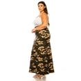 thumbnail image 6 of Women's Plus Size Printed High Waisted A-Line Maxi Skirt with Foldable Waistband - Relax, 6 of 7