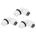 thumbnail image 1 of Unique Bargains 1/4 Pouce Pousser pour Connecter Raccord Coude POM 1/4NPT Filetage Mâle Raccords Rapides Blanc 3 Pack, 1 of 4