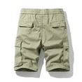 thumbnail image 3 of Fanxing Workout Shorts for Men 2025 Summer Shorts Elastic Waist Drawstring Pants Lightweight Cargo Shorts Khaki,XXXL, 3 of 8