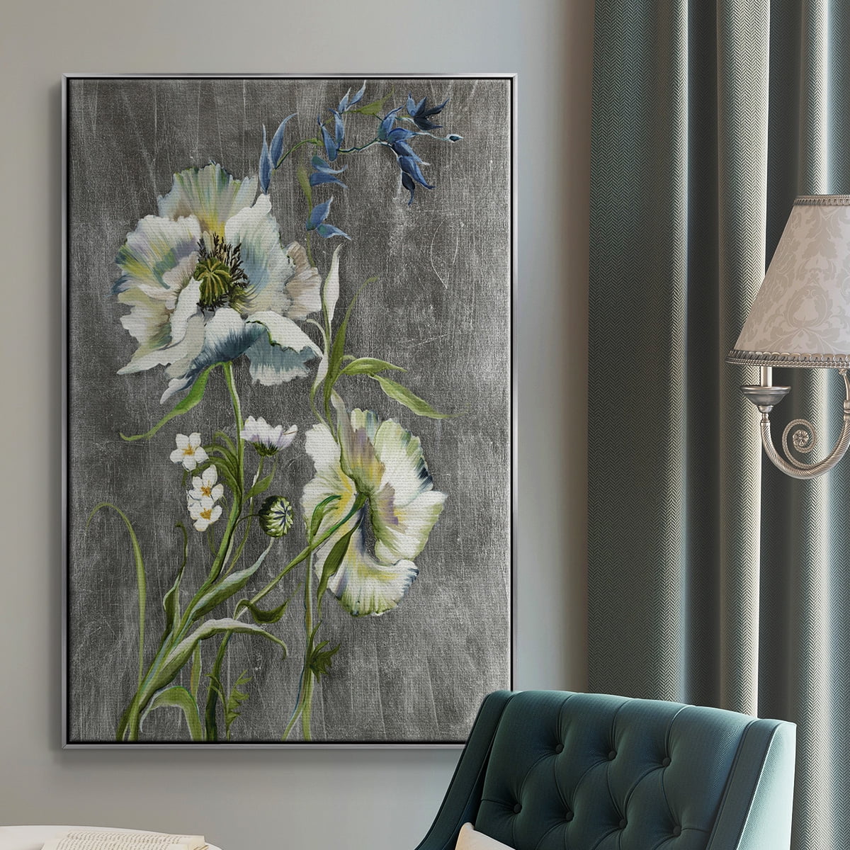 Sunny Sunday I Framed Premium Gallery Wrapped Canvas - Ready to Hang - 27 x 41 - Silver Floating Frame