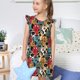 thumbnail image 4 of Fotbe Different Cats 1 Vestido de Dormir para Niñas de 3 a 10 Años, Mangas Cortas, Estilo Princesa, Pijama Camisón con Mangas Voladas-Small, 4 of 6