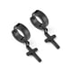 thumbnail image 1 of Aretes cruz hombre pendientes piercing arracada acero inoxidable 2 pzs negro unitalla, 1 of 2