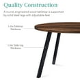 thumbnail image 5 of Best Choice Products 35.5in Mid-Century Modern Round Dining Table w/ Steel Legs, Adjustable Feet - Dark Brown, 5 of 7