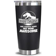 NewEleven Gifts For Dad From Daughter, Son, Kids - Birthday Gift For Dad, Husband, Men - Best Present Idea For Father, Husband, Bonus Dad From Daughter, Son, Wife - 20 Oz Tumbler Daddysaurus