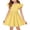 #A07-Yellow, variant on Summer Dress for Girls 7-8 Casual A-Line Flutter Sleeve Midi Dress Polka Dot Basic Crew Neck Swing Skirt for 4-14t Kids,Yellow