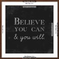 thumbnail image 5 of Art.com Believe You Can and You Will Art Print by Evangeline Taylor, Brown Frame Wall Art, 29" x 29", 5 of 5