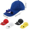 thumbnail image 4 of Uqiangy Hat with Fans Solar Power Hat with Fans Fan Hats for Men Sun Hat with Solar Powered Fans Solar Hat with Built In Fan Fan Hats for Women Sombrero Con Ventilador Solar Red One Size, 4 of 5