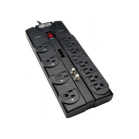 UPC: 0037332152510 | Tripp Lite TRPTLP1208TELTV 12-outlet Coax Surge Suppressor 1 Each Black