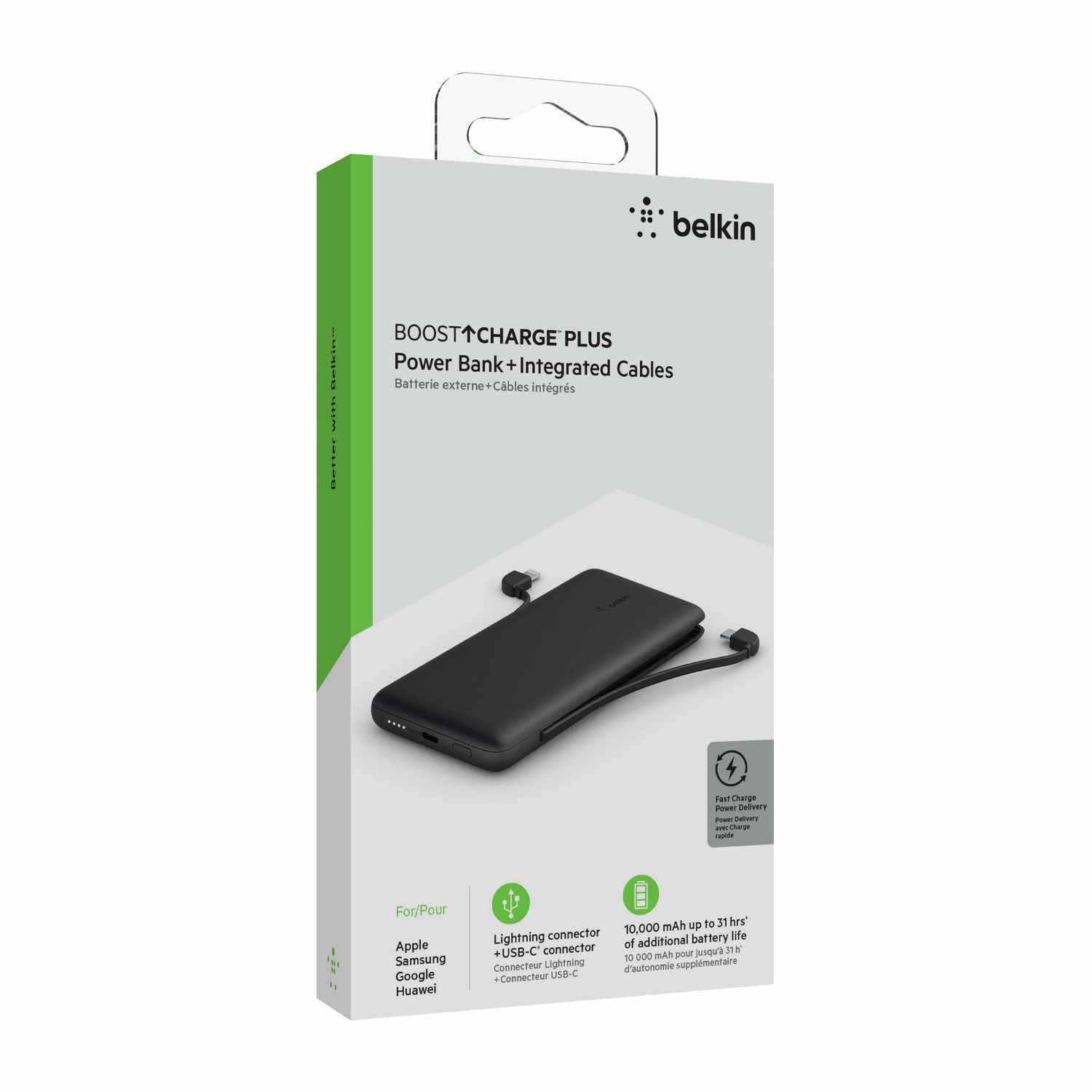 Belkin BoostCharge Plus 10K USB-C Power Bank with Lightning and