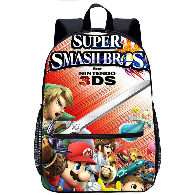 Super-Smash-Bros Anime Travel Backpack for Teens/Womens/Mens
