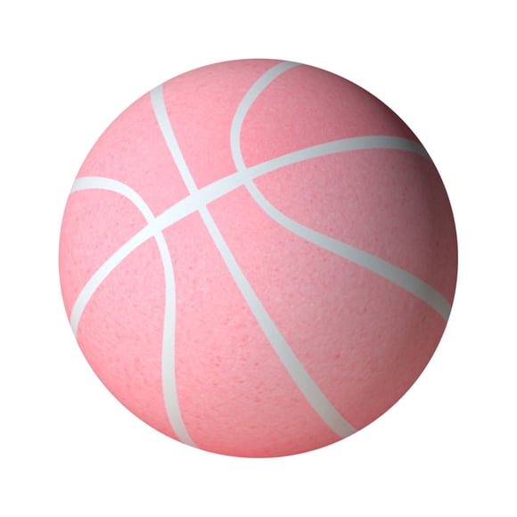 Silent Basketball Toy Pink Size 7 For Indoor Play Mute Sponge Ball With Racket Sports Game Kids Soft Foam Material Safe Indoor Use Size 9 4X9 4X9 4 Inches Pink 7