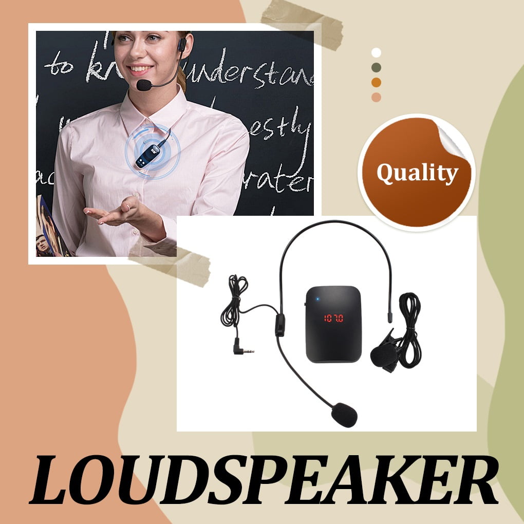 Megaphone Portable FM Recording Voice Amplifier Teacher Microphone Speaker Mp3 Player ,Crystal-Clear Sound