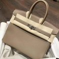 thumbnail image 1 of Bolso Birkin de piel de becerro con patrón de ramita, bolso de gran capacidad con hebilla de bloqueo, bolso Kelly, bandolera de un solo hombro, 2025, 1 of 5