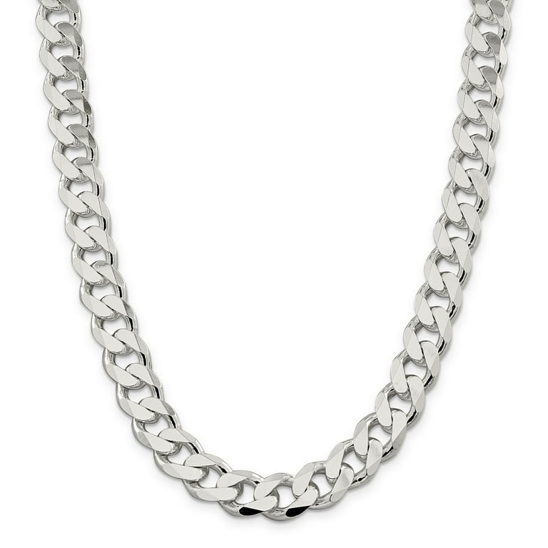Large Curb Chain Necklace in .925 Sterling Silver