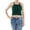 Green, variant on Women's Ribbed Knit Shirt Summer Basic Sleeveless Cami Crop Top