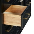 thumbnail image 3 of Ariel Hepburn 61 In. Rectangle Sink Vanity With 1.5 In. Carrara White Countertop In Black, 3 of 6