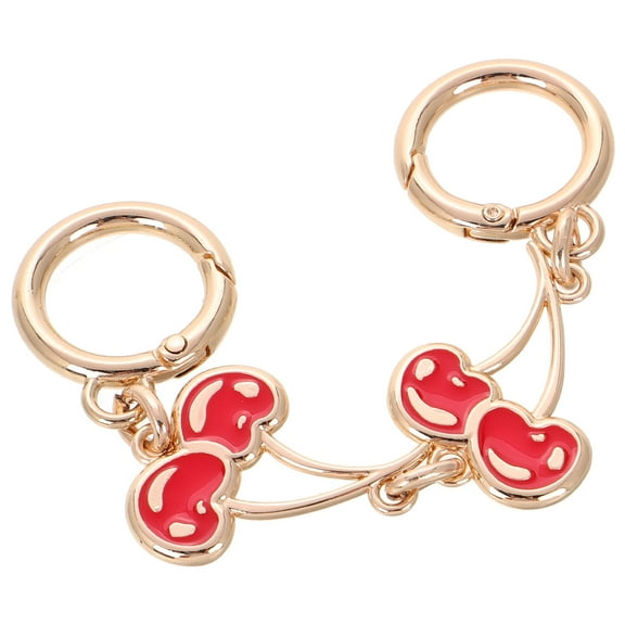 Cherry Bag Strap Extender Purse Chain Golden Aluminum Flat Woman