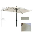 thumbnail image 3 of Outsunny Solar Patio Umbrella with LED and Tilt, Table Umbrella, Beige, 3 of 10