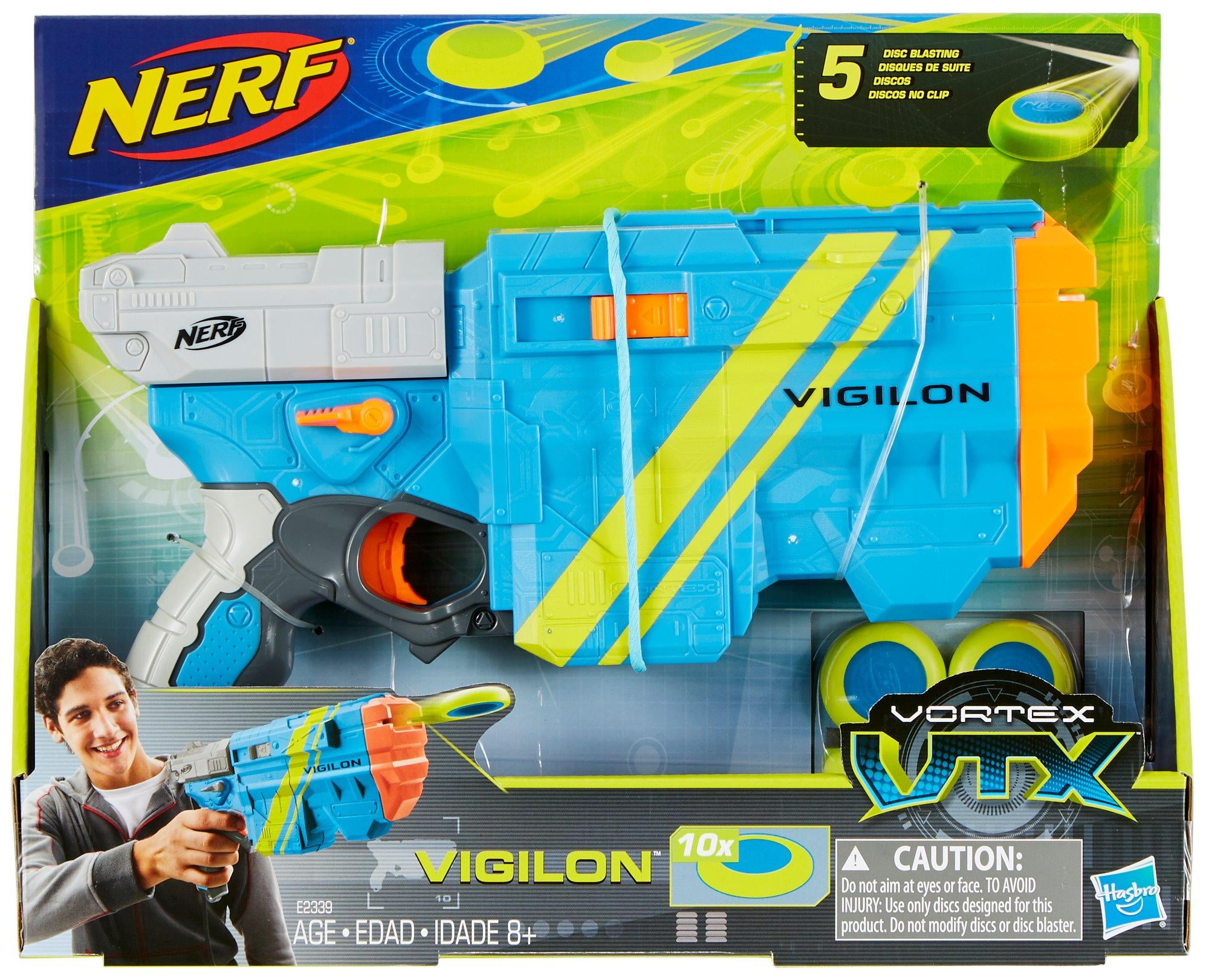 NERF Vortex VTX Vigilon 10x Foam Disc Blaster Hasbro for sale online 