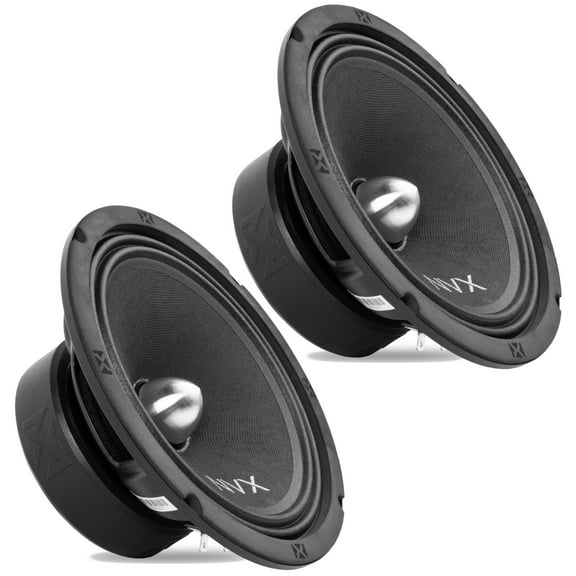 NVX VPRO8BM 8" V-Series Pro Midrange Loudspeaker with Bullet Aluminum Phase Plug 500W Peak Pair (2)