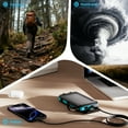 thumbnail image 3 of SOLPOWBEN 20000mAh Solar Power Bank Compatitble for iphone Portable Solar Power Bank with Dual 5V USB Ports 2 Flashlight Compass Battery Pack for Outdoor Camping Hiking(Blue), 3 of 8