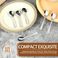 thumbnail image 5 of 18 Pcs Reusable Tiny Spoon 2.9 Inches 304 Stainless Steel Mini Spice Spoon with Ergonomic Handle for Seasoning Honey Coffee Dessert Cake, 5 of 10