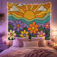 thumbnail image 2 of Retro Christmas Ornament Tapestry Wall Hanging, 2 of 7