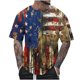 thumbnail image 1 of Blusas y camisas de manga corta con cuello en V, moda de verano, camiseta informal de cuello redondo estampada para hombre, top de algodón de imitación para hombre, 1 of 5