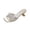 Silver, variant on Women's Mesh Bow Square Toe Mule Sandals, Sexy Open Toe Kitten Heel Slide Sandals for Party Work Business Casual Office Siren White Size 39