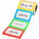 thumbnail image 2 of FANGTEK Colorful Plain Name Tag Labels 3 1/2 X 2 1/4, 200 Stickers., 2 of 4