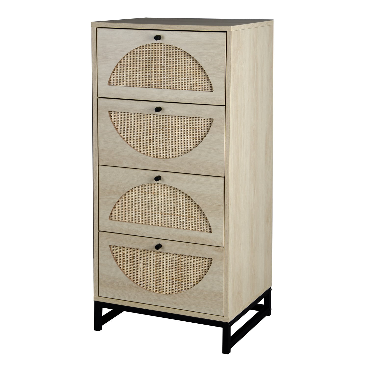 Resenkos Natural Rattans 4-Drawer Dresser for Bedroom Diversified Storage Organizer