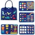 thumbnail image 1 of Felt busy board dressing board educational toy children felt learning board blue dinosaur; 23*28cm, 1 of 1