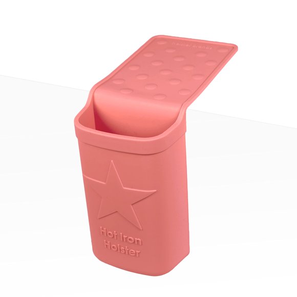 Hot Iron Holster Original - Heat Resistant Silicone Holder for Styling Tools Convenient Travel Companion Adds Functional Storage to Small Bathrooms - Coral 13.75"" Length 4.25"" Width 2"" Depth
