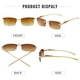thumbnail image 5 of Gafas de sol ADE WU vintage sin montura con armazón dorado y lente marrón, 5 of 6