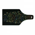thumbnail image 1 of Let It Go Cutting Board, Outline Design in Color Transitions Artwork on Dark Backdrop, Decorative Tempered Glass Cutting and Serving Board, in 3 Sizes, by Ambesonne, 1 of 2