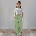 thumbnail image 2 of Toddler Sweatpants Drawstring Jogger Sweatpants With Pockets Solid Color Green Pants Toddler Boys Active Pants Size 11-12 Years, 2 of 7
