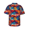 thumbnail image 3 of Picia Colorful Hawaii Palms Gentle Cotton Regular Fit Short Sleeve Casual Hawaiian Shirt for Men-3X-Large, 3 of 9