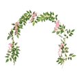 thumbnail image 3 of Guirnalda floral artificial de enredaderas, guirnalda de flores de seda para decoración navideña. Rosa, 3 of 9