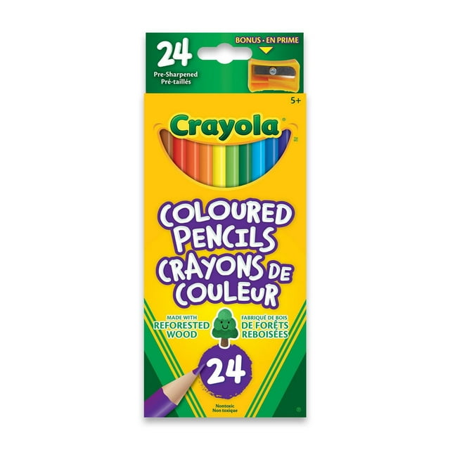 Crayola Coloured Pencils, 24 Count, 24 COLOURED PENCILS